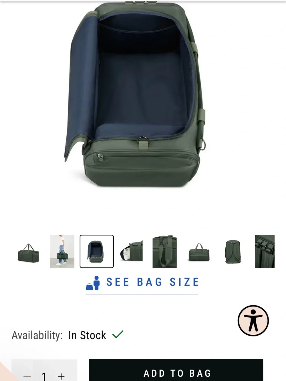 City Plume 72H Duffel Bag — Olive Green